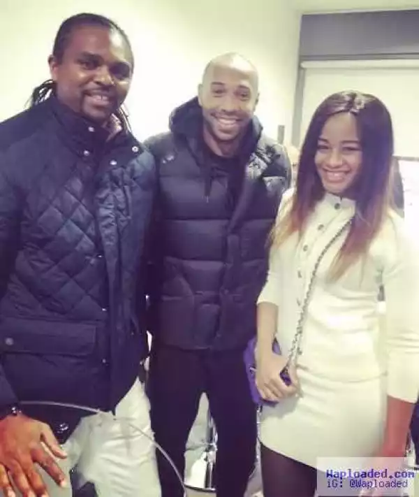 Photo: Kanu Nwankwo Reconciles With Former Team-Mate, Thierry Henry